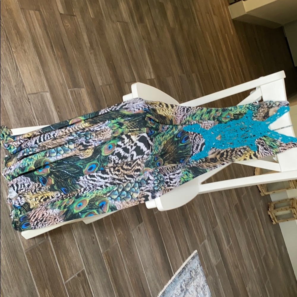 Gorgeous long strappy Sky dress